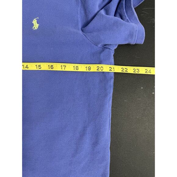 Polo Ralph Lauren Medium Adult Polo Shirt Blue Short Sleeve Casual Preppy Mens - Picture 7 of 9